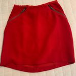 BCBGeneration Red Zipper  Skirt Photo 0