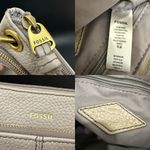 Fossil Karli Taupe Light Gray Cow Hide Leather Crossbody Bag Photo 14