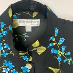 Dress Barn  Black Blue Floral Silky Blouse Sz 14W Photo 7