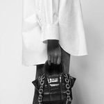 ZARA NEW ANIMAL PRINT MINI CROSSBODY BAG BROWN WITH HANDLES AND CHAIN STRAP Photo 1