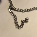 Vintage Navy Blue & Silver Tone Beaded Necklace & Bracelet Set Photo 1