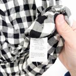 Madewell Wrap-Front Shirt in Buffalo Check Plaid Black White Sz S Photo 2