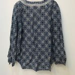 J.Crew V Neck Top Tunic Embroidered Blouse small S Photo 2