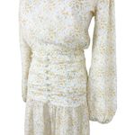 VEILED Randa Ruched Maxi Dress Honey Floral Sz XS NWT Yellow Photo 4