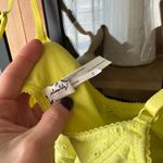 Free People eyelet cami tank top cropped neon full bloom banana intimately lace Yellow Photo 2