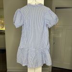 J.Crew NWT  Striped Bubble-sleeve Shirt-dress Banker Blue Photo 2