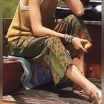 Anthropologie ett:twa Pants Womens Medium Green Schuyler Floral Crop Boho Hippie Photo 6