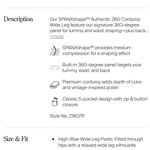 Spanx NWT SPANXshape  Authentic 360 Corduroy Wide Leg Jeans Classic Black New Photo 3