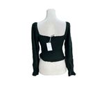 NWT SUNDAY BEST Sinatra Long Sleeve Blouse Sz XS Green Photo 4