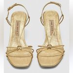 ZARA Basic Collection Metallic Gold Leather Strappy Dress Sandals Women’s 40 Photo 1