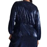Anthropologie Twist-Front Sequin Plus Dress in navy size 20W Photo 3