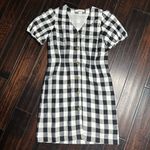 Loft Checkered casual dress v-neck button down work retro coastal business casual Photo 0