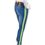 Neon Green Reflector Jeans Blue Size 28 Photo 3
