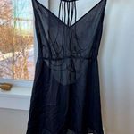 Victoria's Secret Victoria’s Secret Black Gold Bead Sheer Strappy Low Back Chemise Size Large Photo 0
