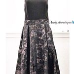 Slny  Dress Black Gunmetal Fit & Flare Open Back Tie Neck Maxi Size 14 New w/Tag Photo 2