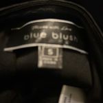 Blue Blush Black Satin Cropped Ruched Strapless Zip Cami Photo 7