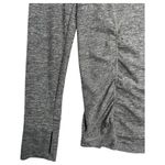 Athleta  Top Womens Medium Gray Quarter Zip Long Sleeve Ruched Athletic Sporty Photo 2