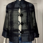 CAROLINE ROSE Cotton blend Elegant Black and Gray Women's Blazer SZ Small Photo 0