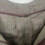 Lafayette 148 Pinstripe Suit Women Pants 16 Wool Linen Wide Leg Trousers Sage Photo 6