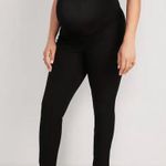 Old Navy  Full PANEL PIXIE MATERNITY PANTS Black Cotton Twill Women’s 14 Photo 0