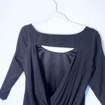 Jay Godfrey Blouse Silk Black Women’s Sz 2 Flowy Long Sleeves Open Drapey Back Photo 9