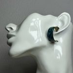 Vintage Blue and Yellow Swirl silver tone Earrings s Photo 7