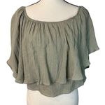 HYFVE Women’s Green Flowing Crop Top Size L Photo 0