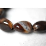 Source Unknown Earthy Brown Stone Beaded 5" Casual Chunky Statement Stretch Bracelet Photo 1