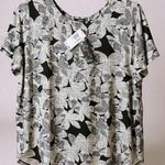 Premise White and Gray Boxy Blouse Photo 0