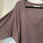 Free People  Santa Clara Thermal Waffle Knit Long Sleeve Womens Small Photo 5