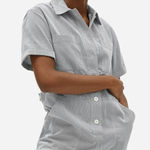 Everlane ✨ The Cotton Weave Pinstripes Sz. 4 Romper✨ Photo 0