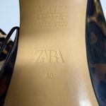 ZARA ‎ Leopard Print Clear Strap Heels Women EU 40 Chunky Block Heel Mules Photo 1