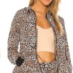 Free People Movement Run Wild Jacket in Leopard Size Medium EUC‎ Black Photo 0