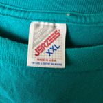 Vintage 80s Captain T Shirt Blue 2XL XXL USA Anchor Embroidered Tee 100% Cotton Photo 3