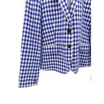 J.Crew Campbell Linen Blazer Blue White Gingham Preppy Coastal Classic Size 10 Photo 1