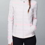 Lululemon  Forme Jacket Cuffins Pop Stripe Heathered Dune 4 Photo 0
