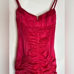 Bebe  Ruched Pink Y2K Barbie Bodycon Dress Size Medium Hot Girl Vintage Photo 9