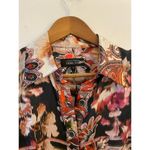 Teri Jon Boho Tapestry Button Down Shirt Dress Long Sleeve Multicolor EUC 4 Brown Photo 4