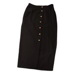 Donna Karan  Wool Blend Black And Gold Faux Button Knit Midi Pencil Skirt Size 8 Photo 1