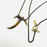 Giles & Brother x JM Brass Horn Toggle Necklace Rare Gold Photo 0