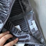 New York And Company Pleated Maxi Skirt In Carlson Grey Metalic NWT Skirt Photo 7