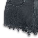 American Eagle  Outfitters - Black Denim Shorts w/ Front Crochet Details - 2 Photo 2