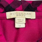 Burberry  Brit‎ Womens Size Medium Pink Mock Neck Long Sleeve Polo Ruffle *FLAW* Photo 1