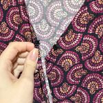 Marine layer Emlyn Midi Wrap Short Sleeve Dress Fan Block Print Size Small Photo 7