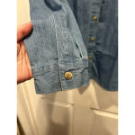 Christopher & Banks Denim Shacket Polar Bears Christmas Tree Reindeer Large Photo 4