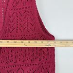 Vintage Ivy Club Womens Sweater Vest Sz M Pink Button Front Crochet Cottagecore Size M Photo 5