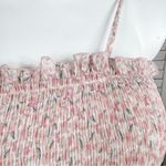 Mabel Daphne Ditsy Flower Ruffe Trim Smocked Midi Long Tube Dress Pink Large Photo 7