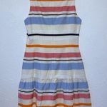 J. McLaughlin  Ruby Stripe Drop Waist Linen Dress SZ  4 Photo 1