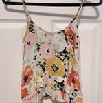Volcom  Floral Ruffle Hem Tank Top Small Sleeveless Boho Festival Casual Cami Photo 4