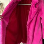 Faux Fur Pink Coat Size M Photo 2